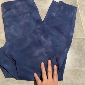 Blue Tie Dye Lululemon Wunder Unders